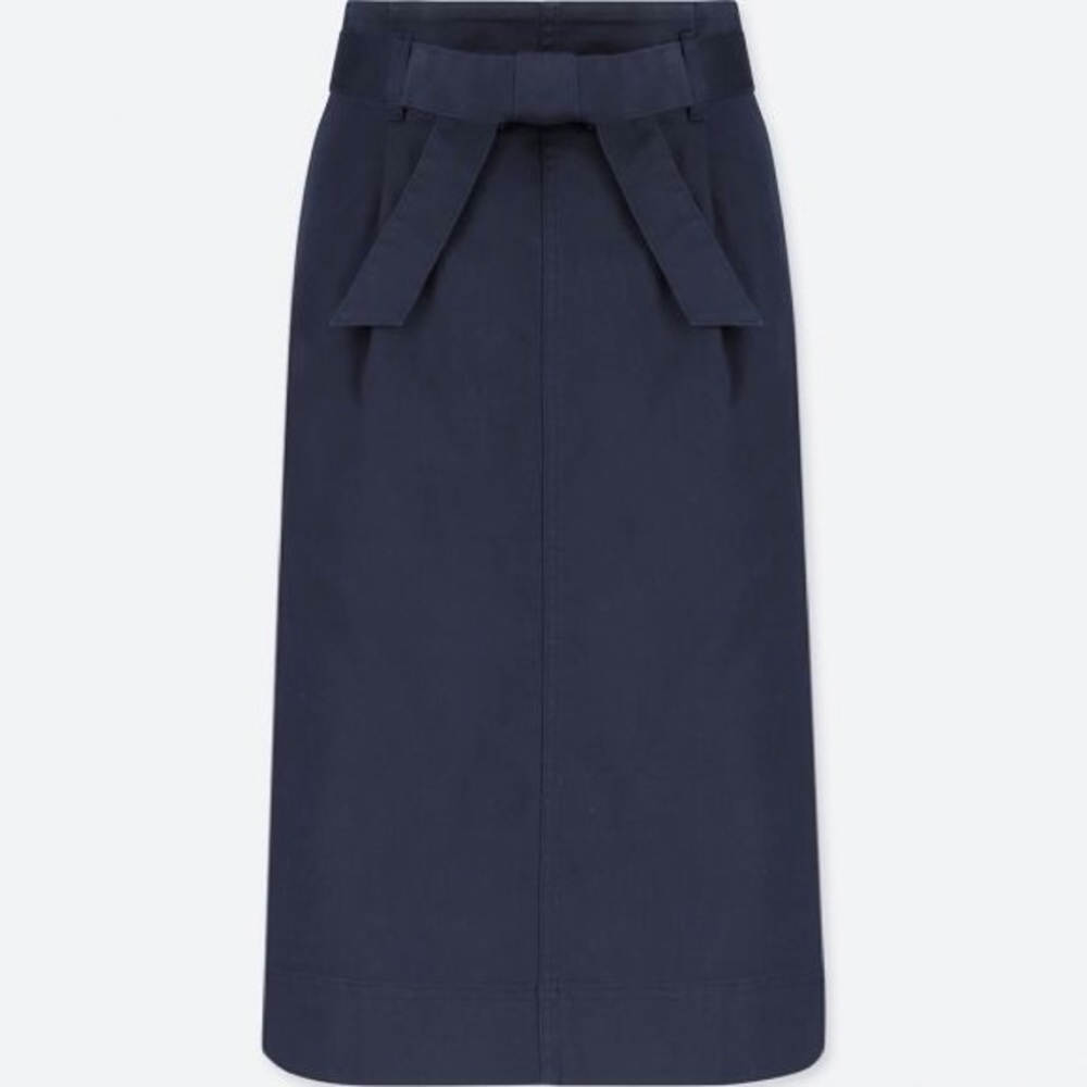 Uniqlo High Waist Belted Narrow Skirt NWT - Picture 2 of 8